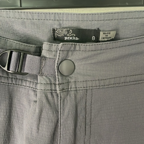 Prana Hiking Dark Gray Adjustable Capris Size 8 - Picture 2 of 9